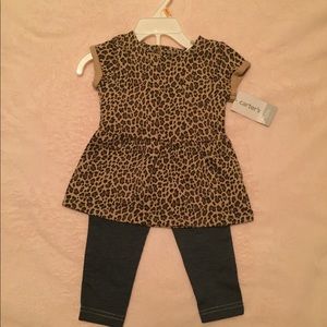 Carter's Girls Leopard 2pc Set (12M)